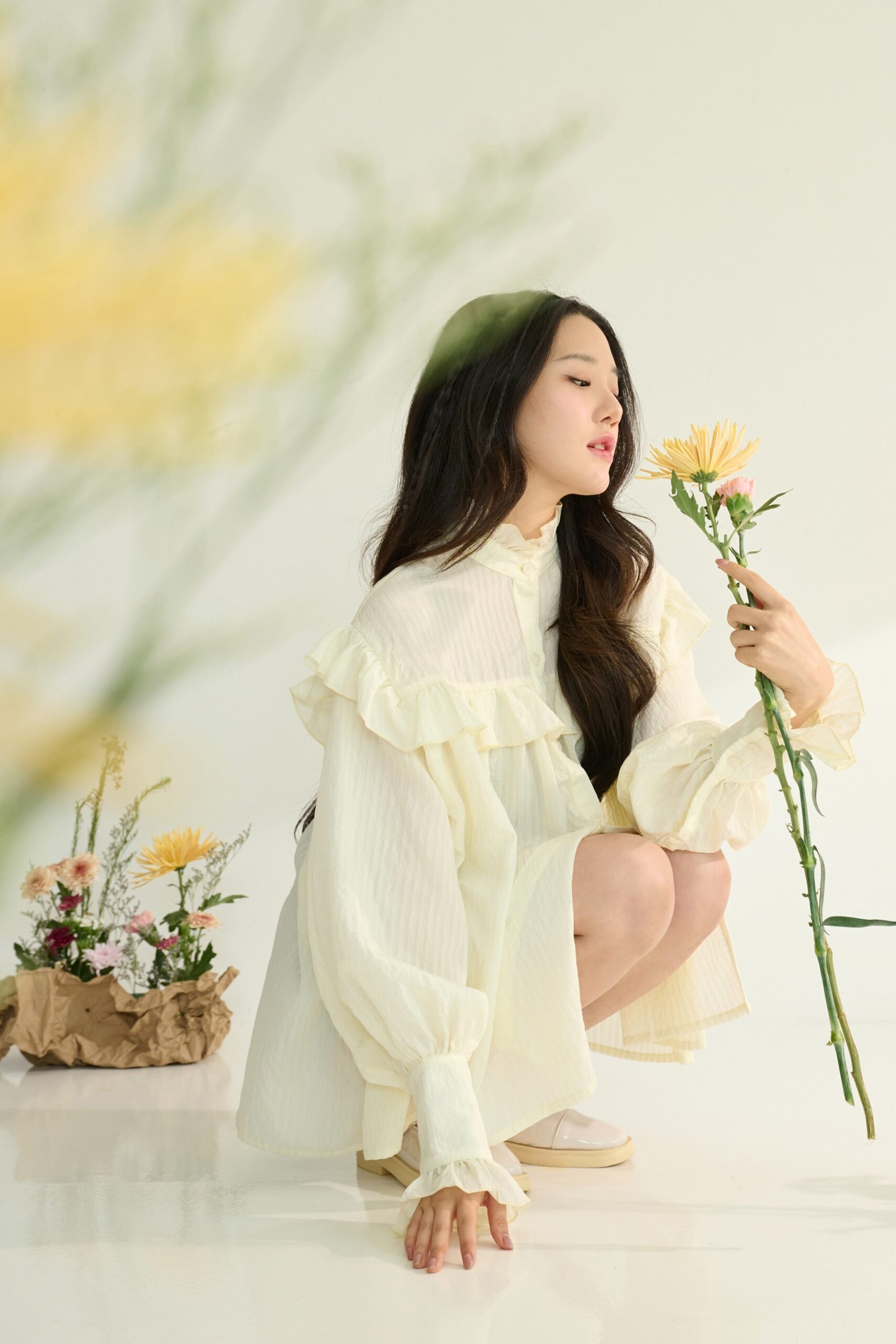 เสื้อเชิ้ตลายทางสีมะนาว - Image 2