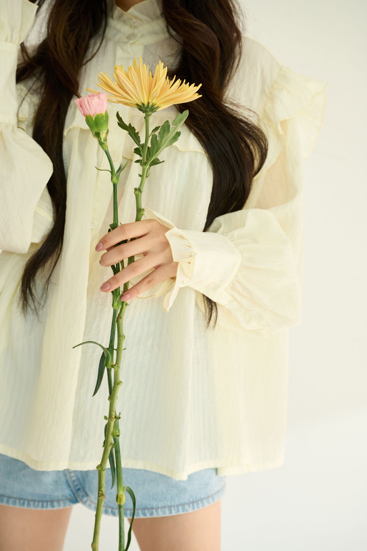 เสื้อเชิ้ตลายทางสีมะนาว - Image 5