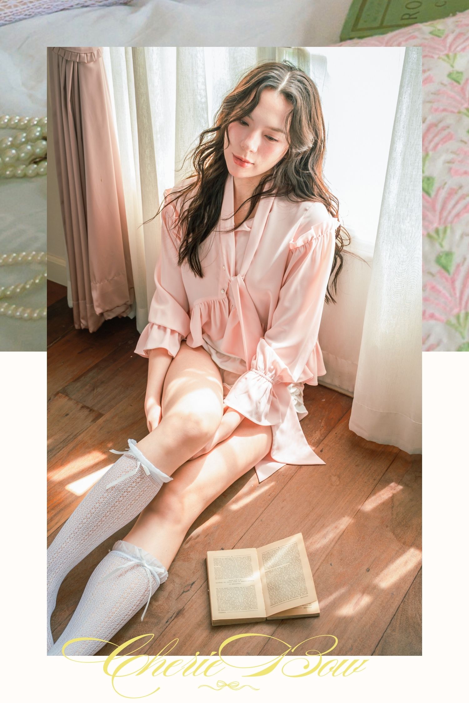 เสื้อครอปผูกโบว์ Cherie - Image 5