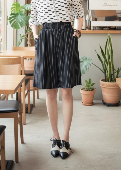 กางเกงขาสั้นลายทางแบบ Bending - Image 5