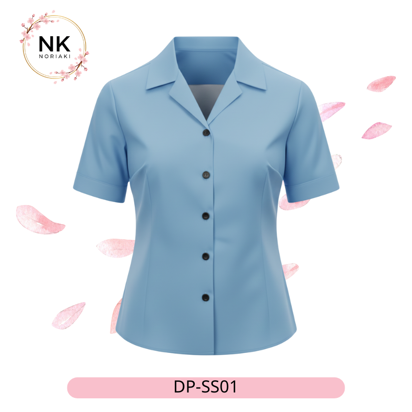 เสื้อเชิ้ตสตรี คอฮาวายแขนสั้น ทรง Slim Fit - Image 5